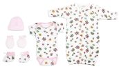 Newborn Baby Girls 6 Pc Layette Baby Shower Gift Set