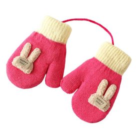 Cartoon Baby Mittens Winter Warm Kids Baby Boys Girls Knitted Gloves For Children Toddler Kids