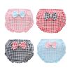 Baby Girls Boys 4 Pack Baby Infant Toddler Bloomer Shorts Grid Cotton Diaper Covers Underwear