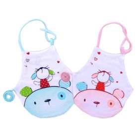 2 Pieces Infant Baby Bibs Keep Warm Bellyband Pink Blue Mouse Baby Belly Band Smock Cotton