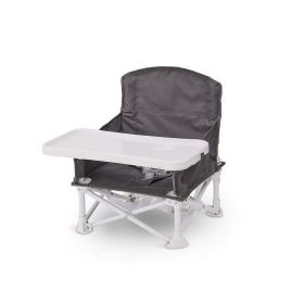 Regalo Portable My Chair Booster Seat, Attachable Tray, Gray
