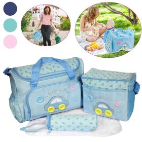 4Pcs Diaper Bag Tote Set Baby Napping Changing Bag Shoulder Mummy Bag