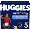 Huggies Overnites NIghttime Baby Diaper Size 5;  74 Count