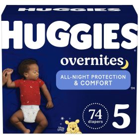 Huggies Overnites NIghttime Baby Diaper Size 5;  74 Count