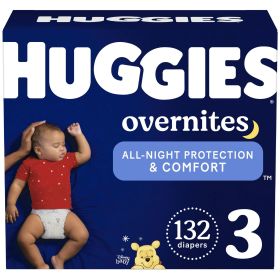 Huggies Overnites NIghttime Baby Diaper Size 3;  132 Count