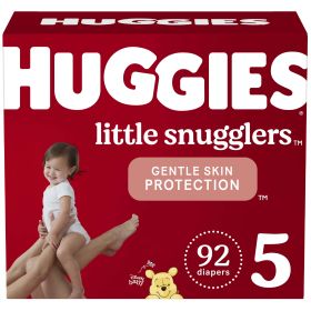 Huggies Little Snugglers Baby Diapers Size 5;  Count 92