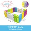 Baby Playpen Kids Activity Centre Safety Play Yard Home Indoor Outdoor New Pen (Multicolour;  Classic Set 14 Panel)