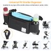 Stroller Organizer Bag 6 Pockets Baby Trolley Bag with Cup Holder for Paper Tissue Diaper Phone Snacks Baby Cream