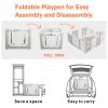 Gupamiga Foldable Baby playpen Baby Folding Play Pen Pet Dog playpen Kids Activity Centre Safety Play Yard Home Indoor Outdoor