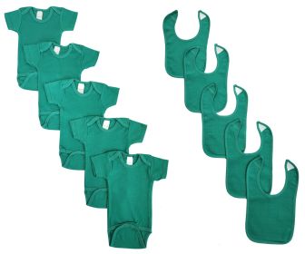 Unisex Baby 10 Pc Onezies and Bibs (size: small)