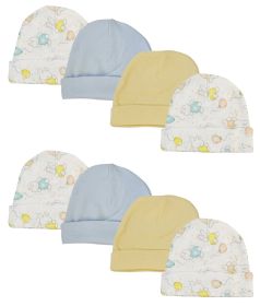 Boys Baby Caps (Pack of 8) (size: Newborn)