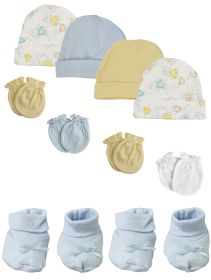Preemie Baby Boy Caps with Infant Mittens and Booties - 10 Pack (size: Preemie)