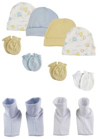 Boys Baby Caps, Booties and Mittens (Pack of 10) (size: Newborn)
