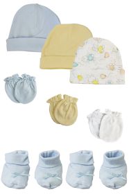 Preemie Baby Boy Caps with Infant Mittens and Booties - 8 Pack (size: Preemie)