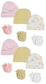 Boys Girls Caps and Mittens (Pack of 12) (size: Newborn)