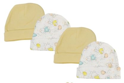Baby Boy, Baby Girl, Unisex Infant Caps (Pack of 4) (size: Newborn)