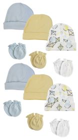 Baby Boys Caps and Mittens (Pack of 12) (size: Newborn)