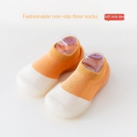 Baby Toddler Waterproof Early Education Socks (Option: Orange-24to25 Size)
