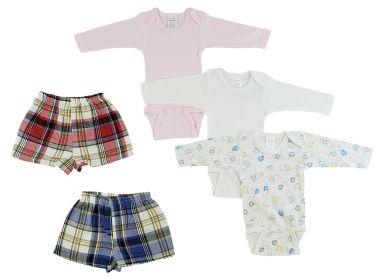 Infant Girls Long Sleeve Onezies and Boxer Shorts (size: Newborn)