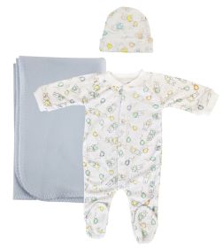 Boy Newborn Baby 3 Pc Layette Sets (size: small)