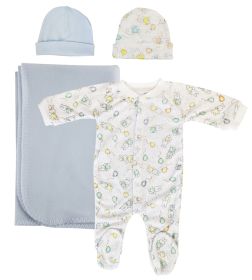 Boy Newborn Baby 4 Pc Layette Sets (size: medium)