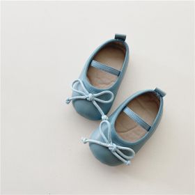 Baby Indoor Non-slip Leather Shoes (Option: Blue-S)