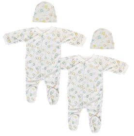 Unisex Closed-toe Sleep & Play with Caps (Pack of 4 ) (size: medium)
