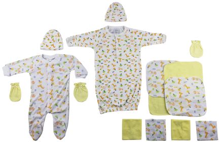 Sleep-n-Play, Gown, Caps, Mittens and Washcloths - 14 pc Set (size: Newborn)
