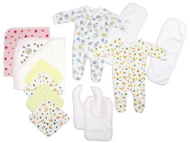 Newborn Baby Girls 12 Pc Layette Baby Shower Gift Set (size: Newborn)