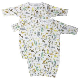 Unisex Newborn Baby 2 Piece Gown Set (size: Newborn)