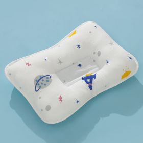 Baby Cartoon Supplies Anti-deviation Head Memory Foam Baby Pillow (Option: Planet-30x20cm)