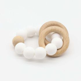 Baby Multicolor Chewable Teether Chain Soothing Chain (Color: White, Size/Age: Average Size (0-8Y))