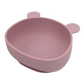 Baby Cartoon Panda Shape Complementary Food Training Silicone Bowl (Color: pink, Size/Age: Average Size (0-8Y))