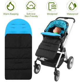 Baby Stroller Sleeping Bag Newborn Swaddle Wrap Toddle Winter Warm Footmuff Blanket (Color: Blue)