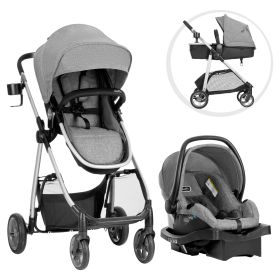 Omni Plus Modular Travel System with LiteMax Sport Rear-Facing Infant Car Seat, Mylar Gray (Color: taziblue)