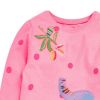 Baby Girl Elephant Embroidered & Dot Pattern Long Sleeve Shirt