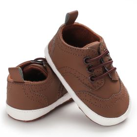 Soft Sole Baby Toddler Shoes (Option: Brown-12cm)