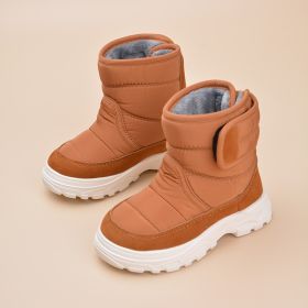 Fashion Personality Children's Snow Boots (Option: Brown-22)