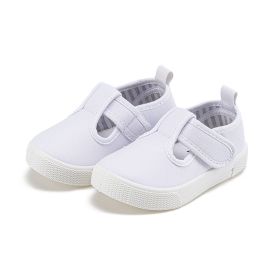 Children's Canvas Shoes Casual Soft Bottom Sports (Option: White-25 Yards)